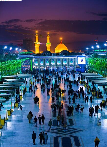 عکس گنبد امام حسین از داخل حرم