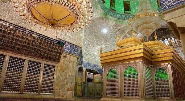 عکس گنبد امام حسین از داخل حرم