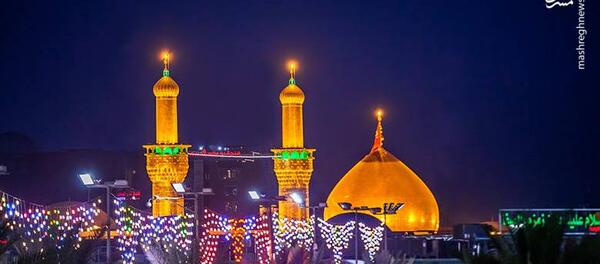 عکس گنبد امام حسین از داخل حرم