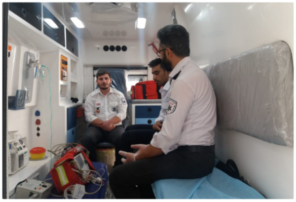 عکس از داخل آمبولانس