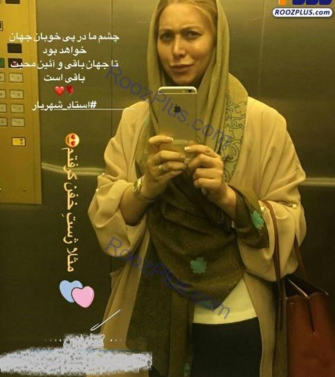 عکس دختر داخل آسانسور
