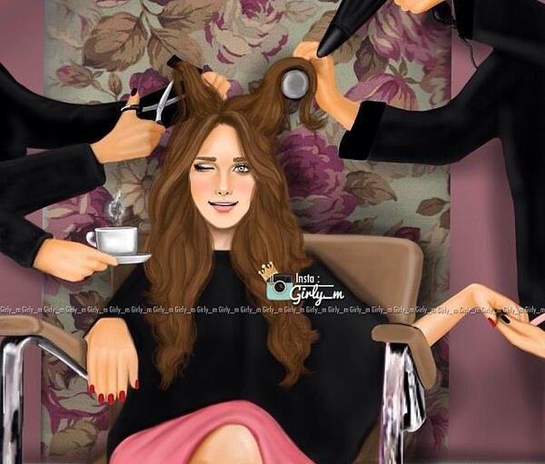 عکس دختر داخل آرایشگاه