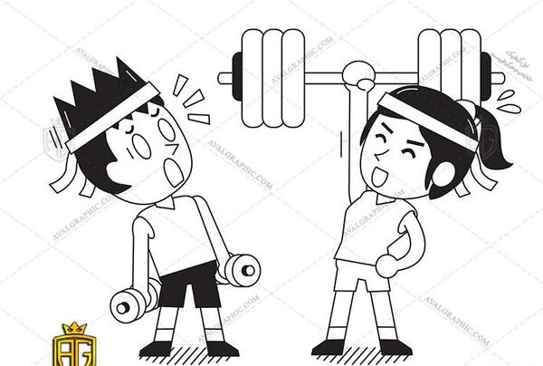 عکس وسایل ورزشی نقاشی