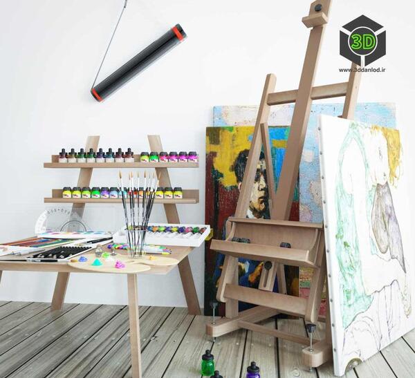 عکس وسایل نقاشی برای پروفایل