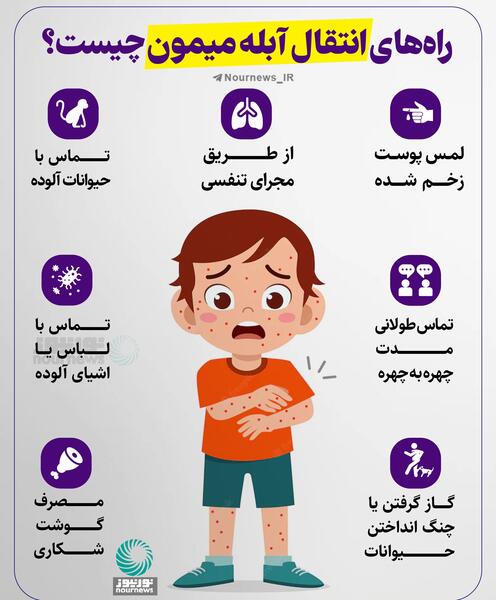 عکس آبله میمون در