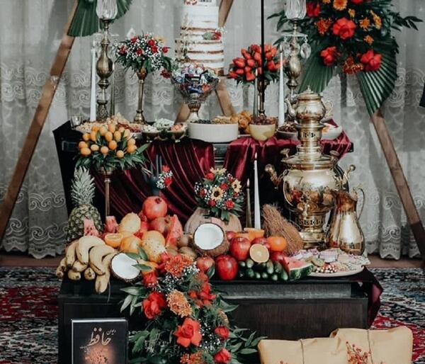 عکس وسایل شب یلدا برای عروس
