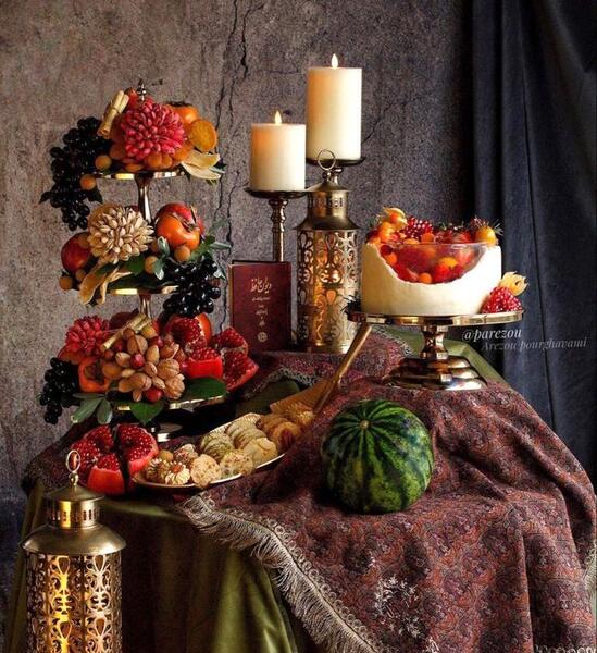عکس وسایل شب یلدا برای عروس