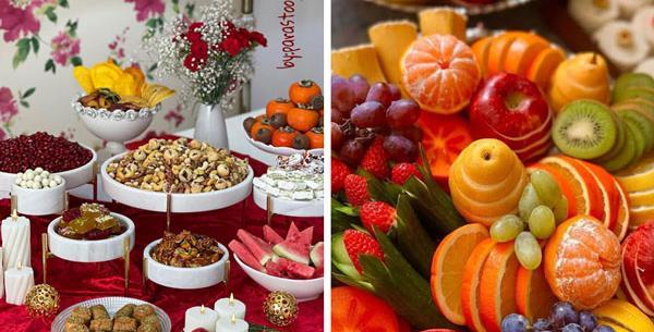 عکس تزیین وسایل شب یلدا برای عروس