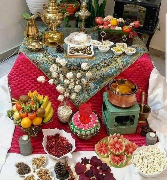 عکس تزیین وسایل شب یلدا برای عروس