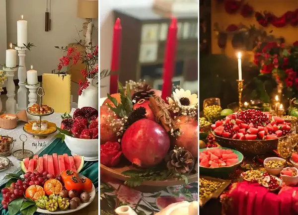 عکس تزیین وسایل شب یلدا برای عروس