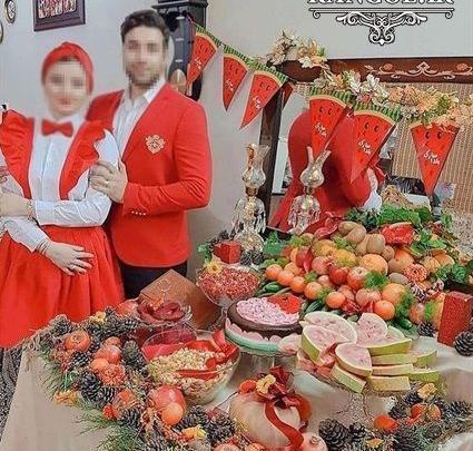 عکس تزیین وسایل شب یلدا برای عروس