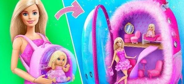 عکس عروسک باربی با وسایل
