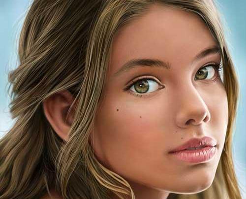 عکس دختر فیک طبیعی چشم سبز