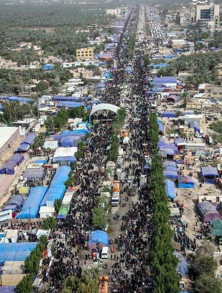 عکس از مسیر پیاده روی اربعین