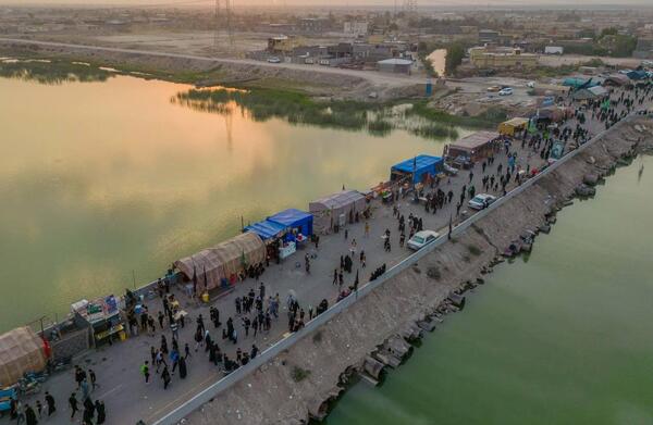 عکس هوایی از مسیر پیاده روی اربعین