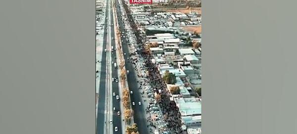 عکس هوایی از مسیر پیاده روی اربعین