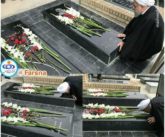 عکس سنگ قبر پدر رئیسی