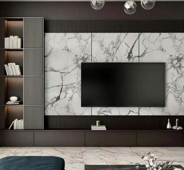 عکس سنگ انتیک پشت تلویزیون