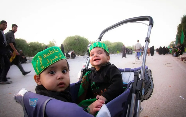 عکس بچه ها در پیاده روی اربعین