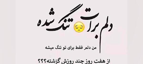 عکس نوشته دلم برات تنگ شده همسرم