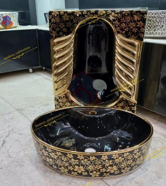 عکس سنگ دستشویی مشکی