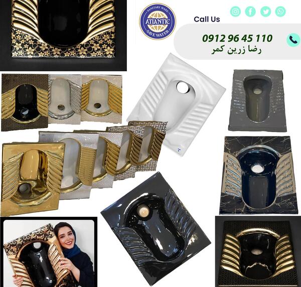 عکس سنگ دستشویی طلایی