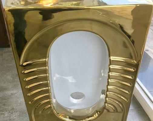 عکس سنگ دستشویی طلایی