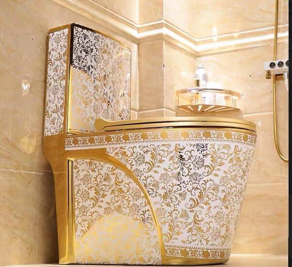 عکس سنگ دستشویی طلایی