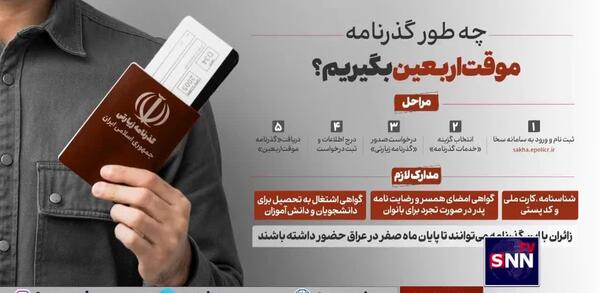عکس گذرنامه زیارتی اربعین