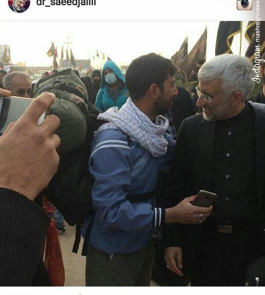 عکس جلیلی در راهپیمایی اربعین