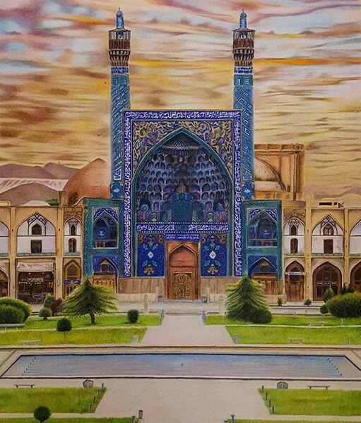 عکس نقاشی جاهای دیدنی اصفهان