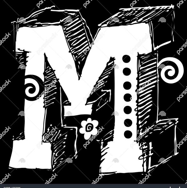 عکس خالکوبی حرف m