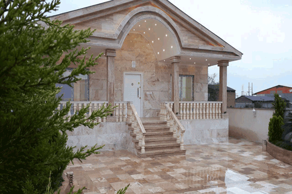 عکس نمای خانه با سنگ