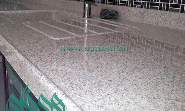 عکس سنگ مصنوعی بین کابینت