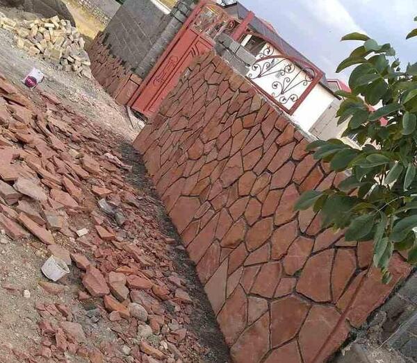 عکس دیوار سنگ لاشه