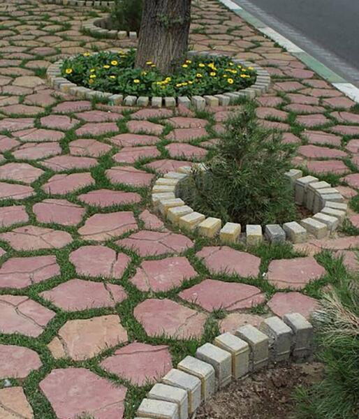 عکس سنگ فرش کف حیاط