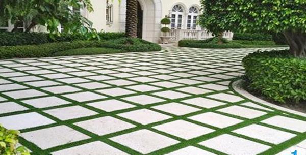 عکس سنگ فرش کف حیاط
