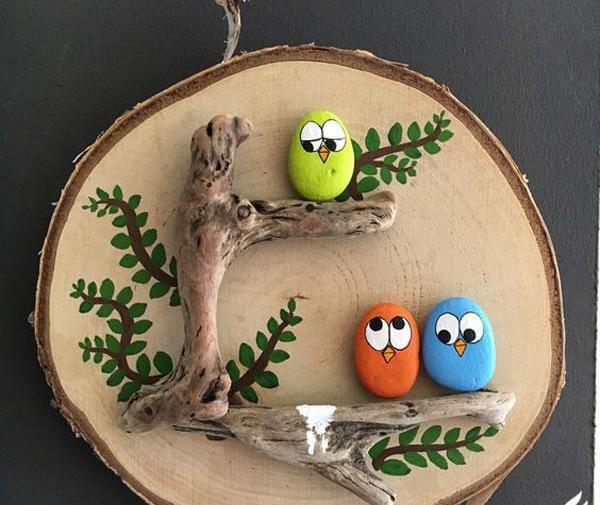 عکس کاردستی با سنگ ریزه