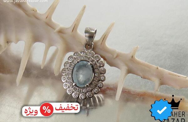 عکس گردنبند با سنگ آکوامارین