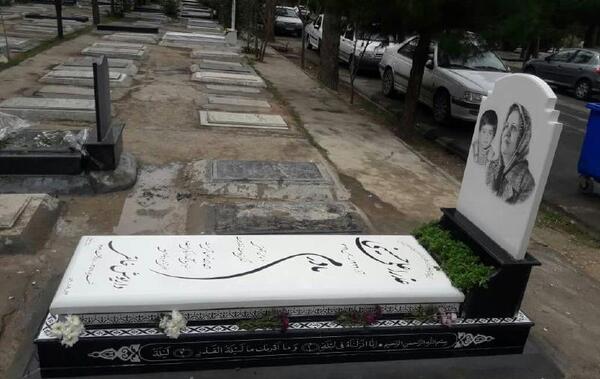 عکس سنگ قبر سفید خالی