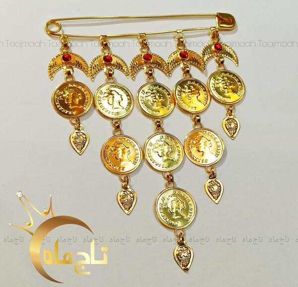 عکس سنجاق طلا قشقایی