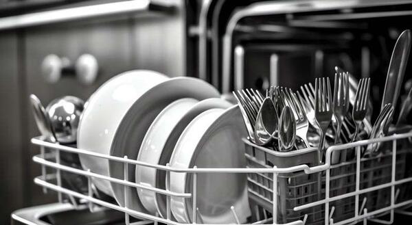 عکس از داخل ماشین ظرفشویی