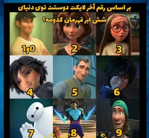 عکس های کارتون 6 ابر قهرمان