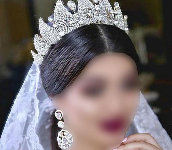 عکس عروس با تاج ملکه ای
