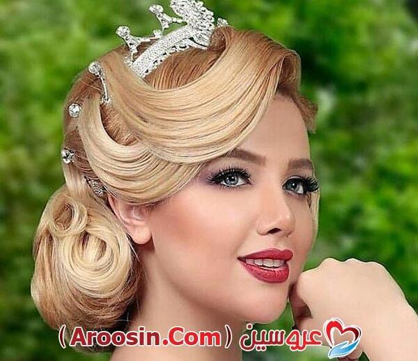 عکس عروس با تاج ملکه ای