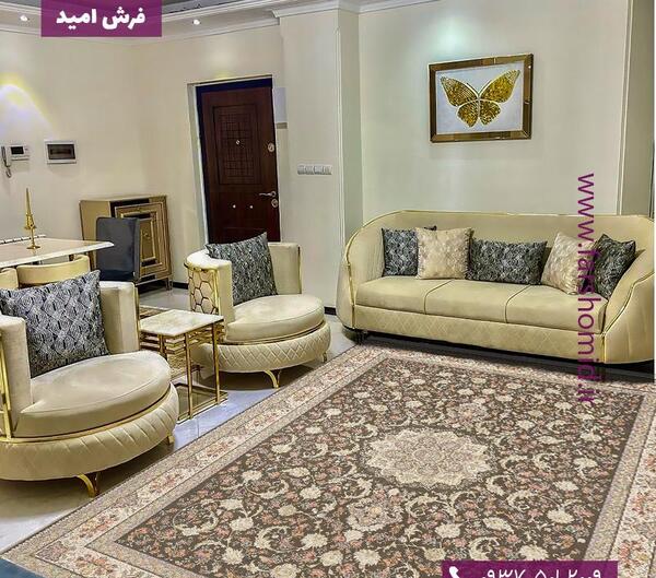 عکس فرش رنگ نسکافه ای