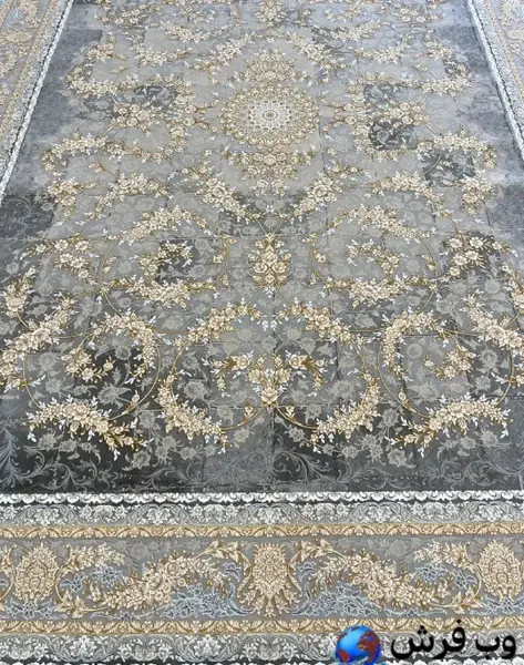 عکس فرش کرم طوسی