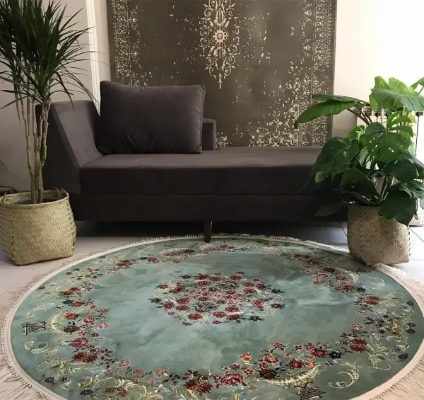 عکس فرش گرد طوسی