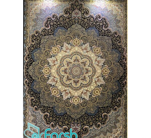 عکس فرش قیطران گل برجسته