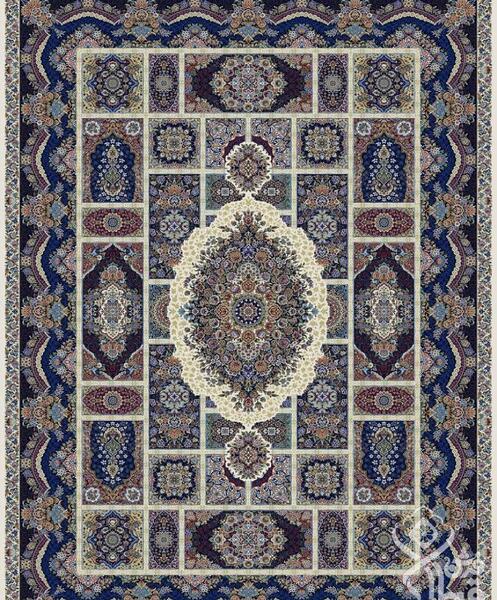 عکس فرش قیطران گل برجسته